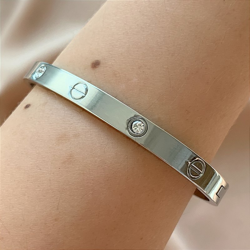 PULSEIRA DESENHO ZIRCÔNIA AÇO 316L