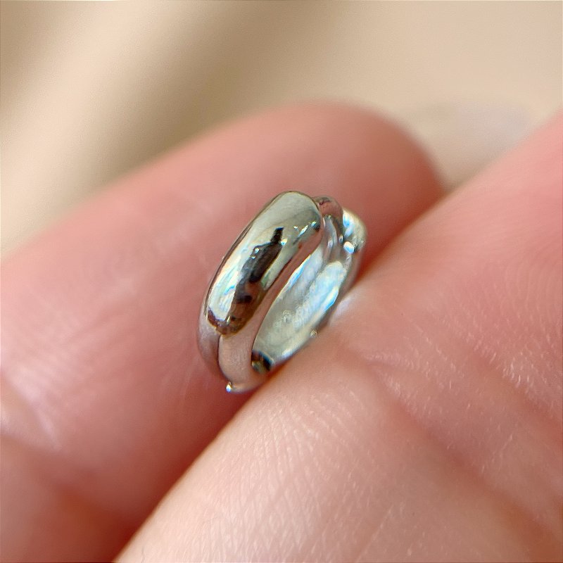 PIERCING CARTILAGEM ARGOLINHA LISA 6MM AÇO 316L FOLHEADO A RÓDIO SEMIJOIA PARA ATUALIZAÇÃO⭐️