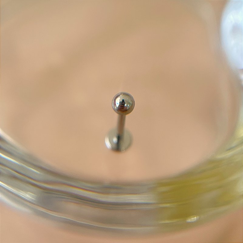 PIERCING TRÁGUS / CARTILAGEM TITÂNIO BOLINHA SIMPLES 10MM SEMIJOIA PARA ATUALIZAÇÃO⭐️