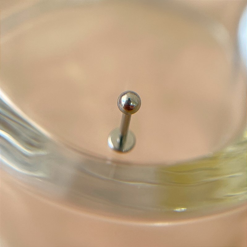 PIERCING TRÁGUS / CARTILAGEM TITÂNIO BOLINHA SIMPLES 8MM SEMIJOIA PARA ATUALIZAÇÃO⭐️