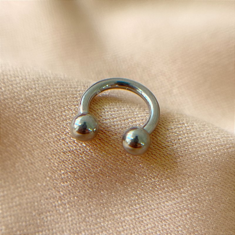 PIERCING SEPTO / CARTILAGEM FERRADURA SIMPLES TITÂNIO 6MM SEMIJOIA PARA PERFURAÇÃO⭐️