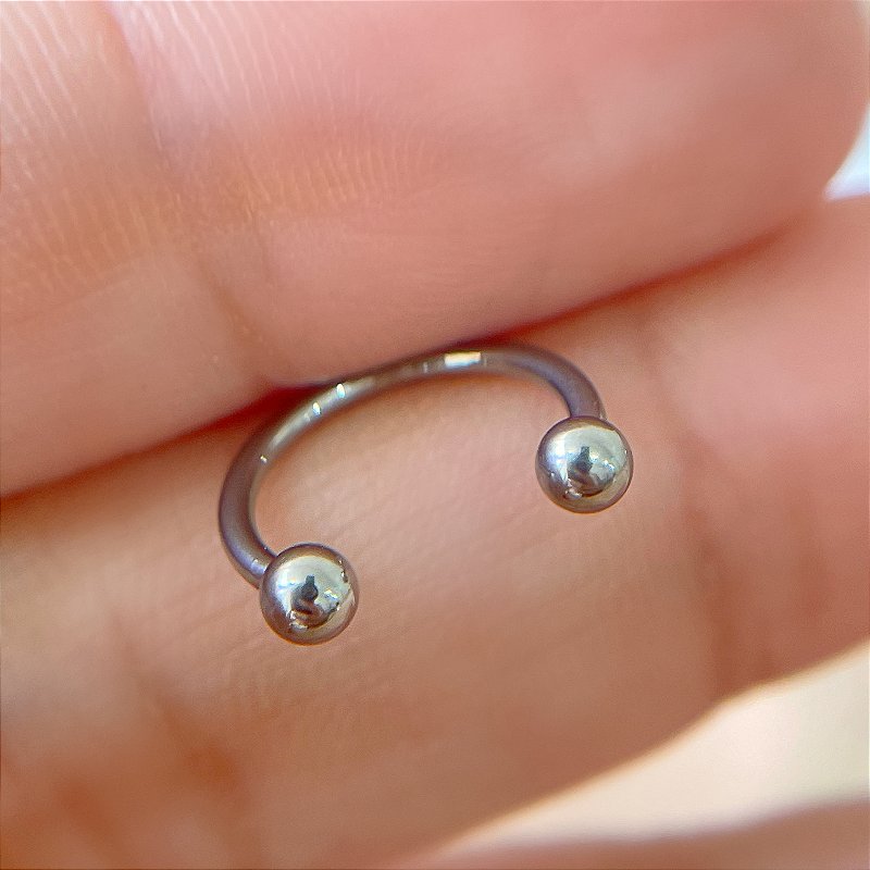 PIERCING SEPTO / CARTILAGEM FERRADURA SIMPLES TITÂNIO 10MM SEMIJOIA PARA PERFURAÇÃO⭐️