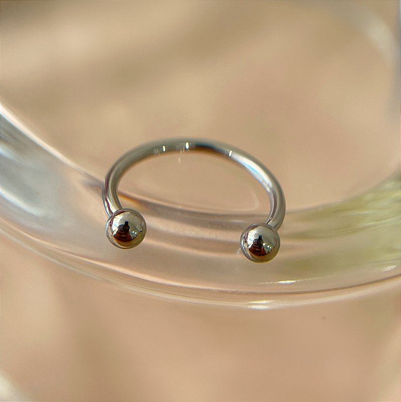 PIERCING SEPTO / CARTILAGEM FERRADURA SIMPLES TITÂNIO 12MM SEMIJOIA PARA PERFURAÇÃO⭐️