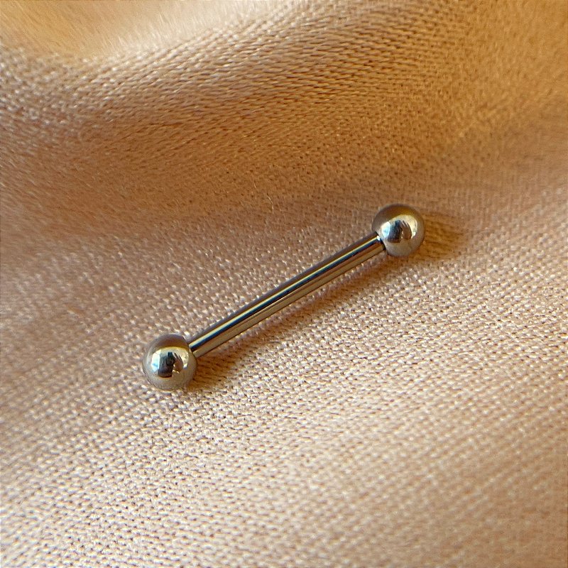 PIERCING TITÂNIO RETO BÁSICO 12MM SEMIJOIA PARA PERFURAÇÃO⭐️