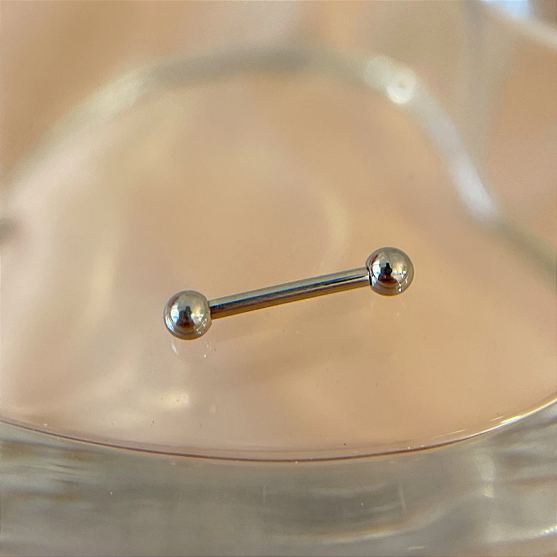 PIERCING TITÂNIO RETO BÁSICO 10MM SEMIJOIA PARA PERFURAÇÃO⭐️