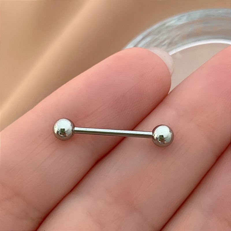 PIERCING BÁSICO / MAMILO AÇO 316L 14MM PARA PERFURAÇÃO⭐️