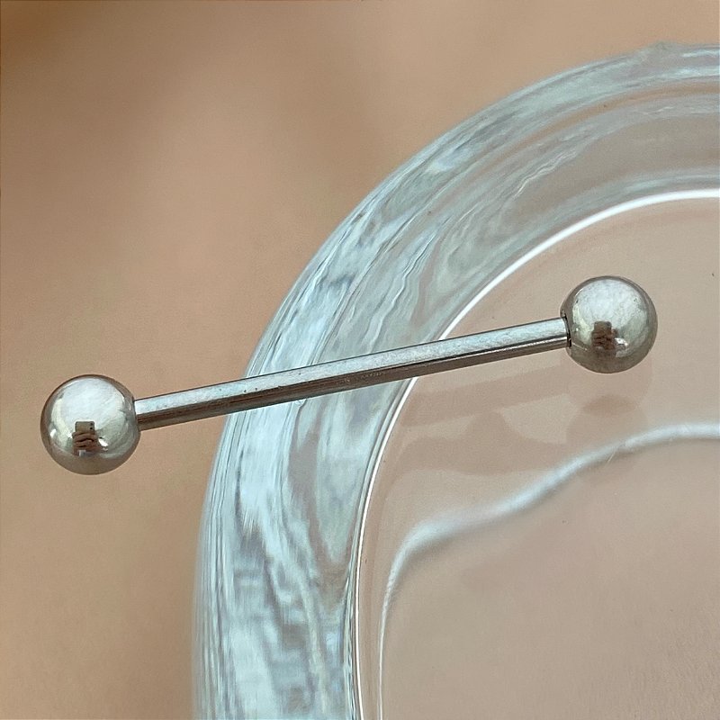 PIERCING RETO BÁSICO / LÍNGUA  AÇO 316L 22MM PARA PERFURAÇÃO⭐️