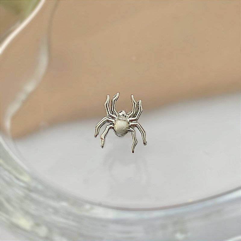 PIERCING CARTILAGEM ARANHA 6MM HASTE AÇO 316L FOLHEADO A RÓDIO SEMIJOIA PARA ATUALIZAÇÃO⭐️