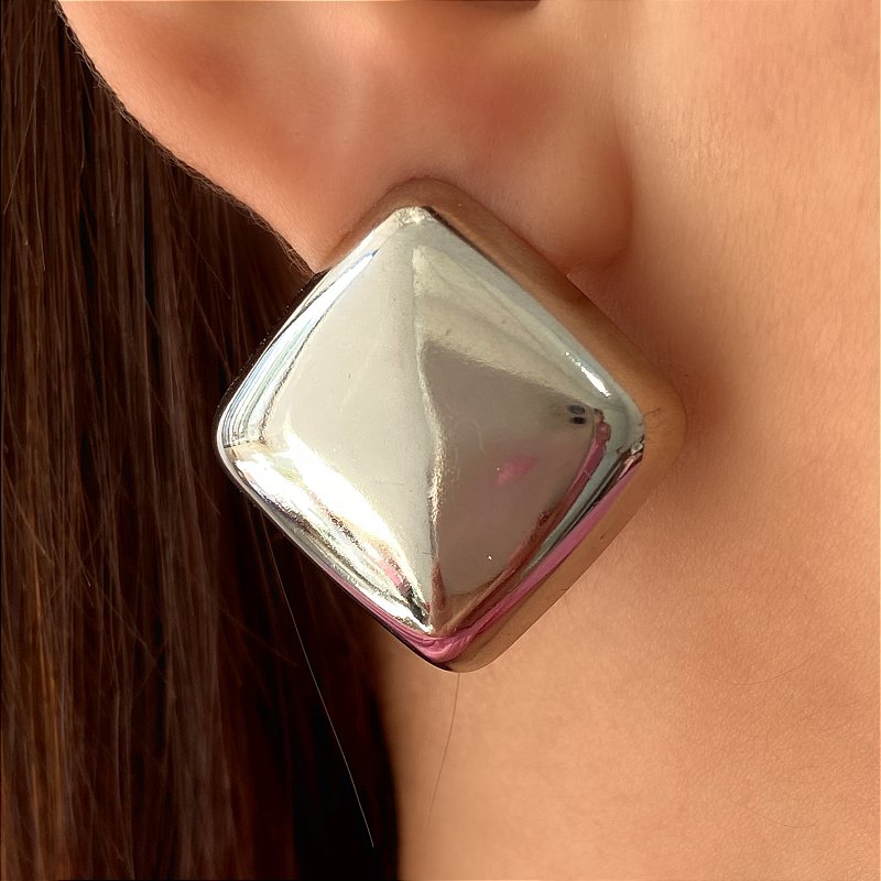 BRINCO QUADRADO LISO AÇO 316L⭐️