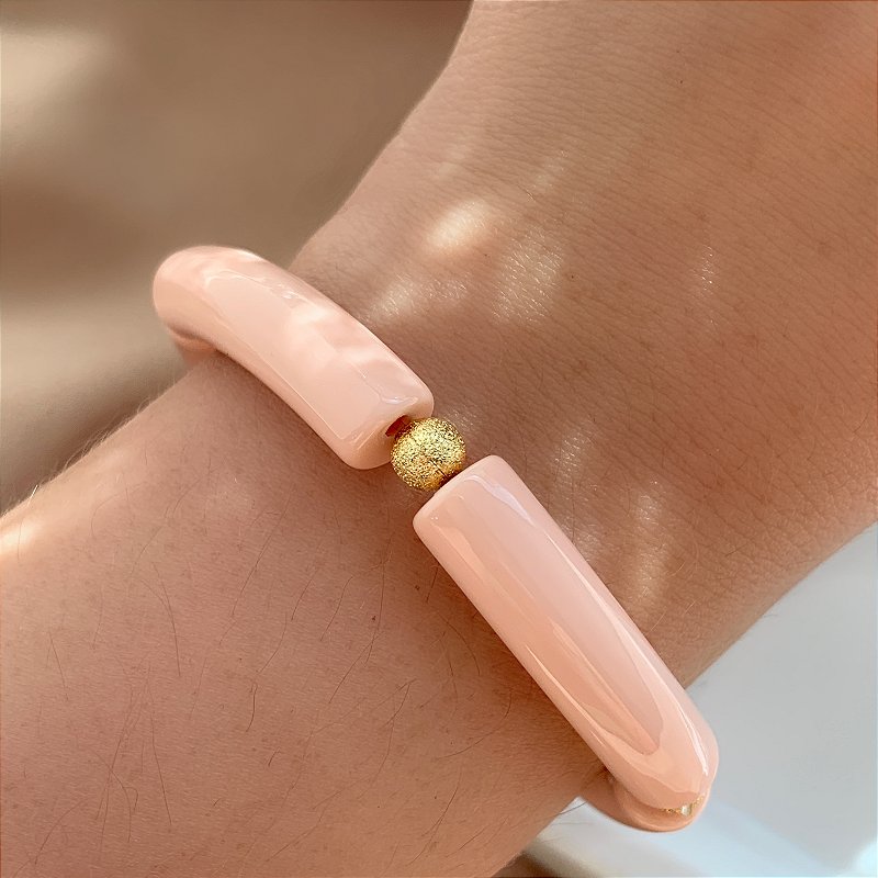 PULSEIRA DE RESINA CANUTINHOS COLOR BIJU