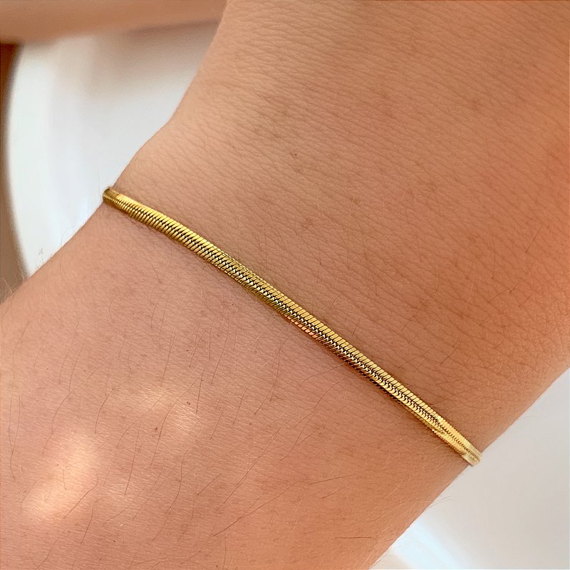 PULSEIRA FITA FINA 2MM SEM EXTENSOR DOURADO AÇO 316L⭐️