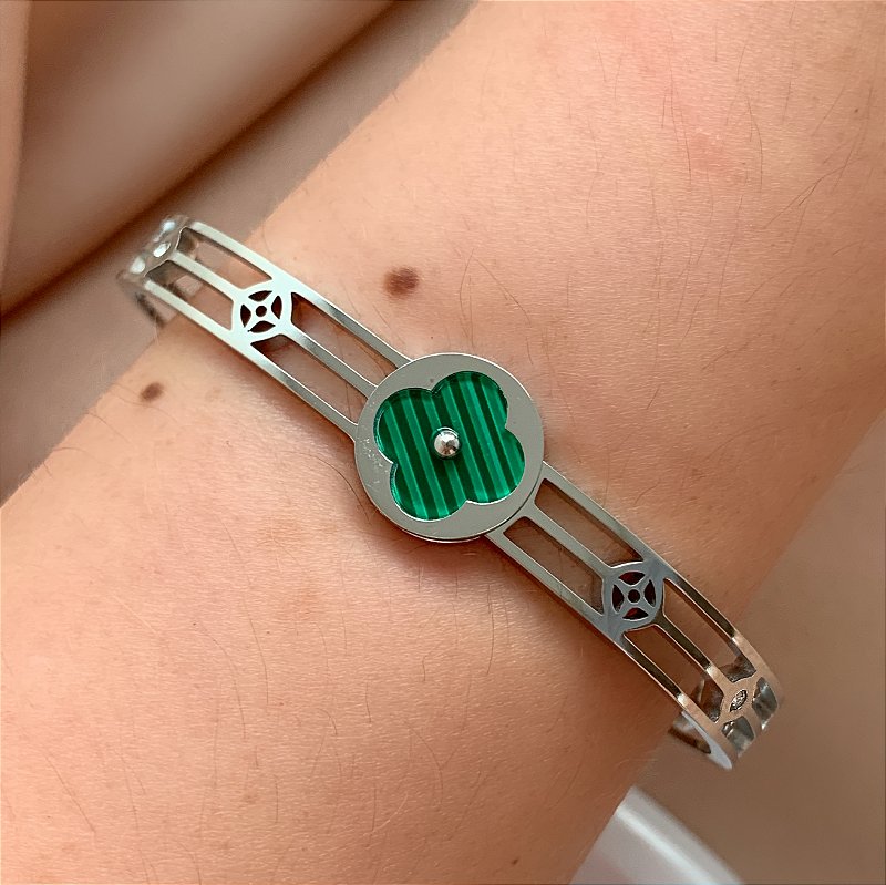 PULSEIRA TREVO VIRGÍNIA AÇO 316L⭐️