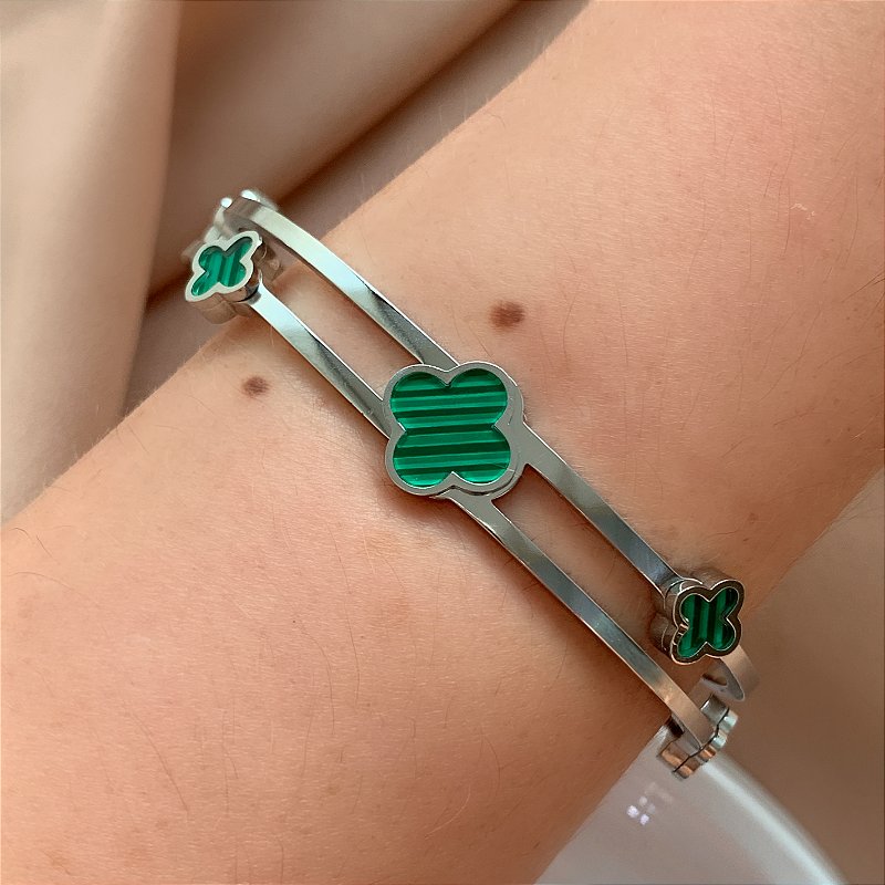 PULSEIRA TREVOS AÇO 316L⭐️