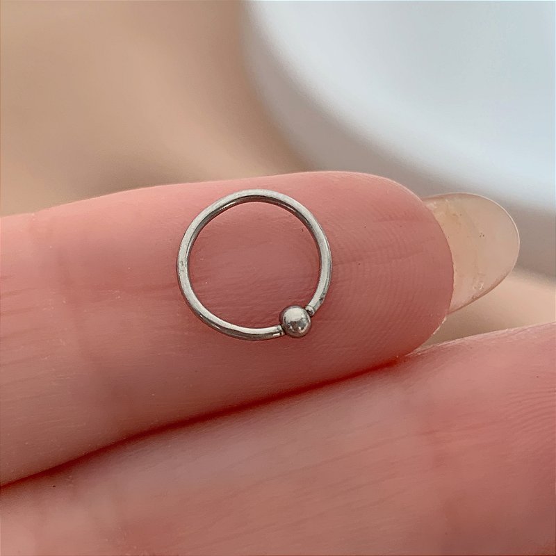 PIERCING ARGOLINHA CAPTIVE 8MM HASTE AÇO 316L SEMIJOIA PARA ATUALIZAÇÃO⭐️