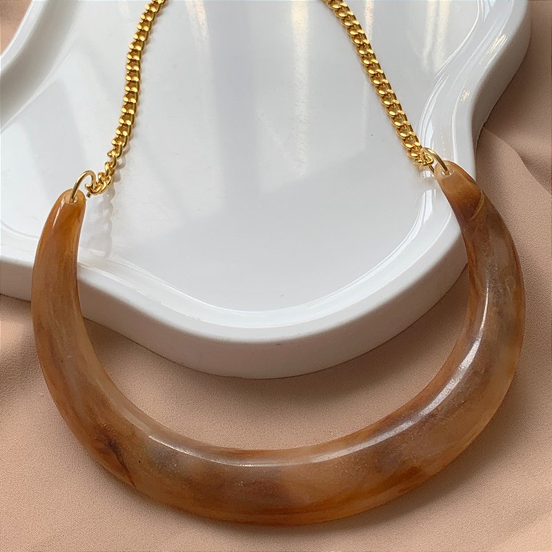 COLAR CHOKER RESINA BIJU