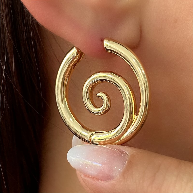 BRINCO ARGOLA ESPIRAL BIJU