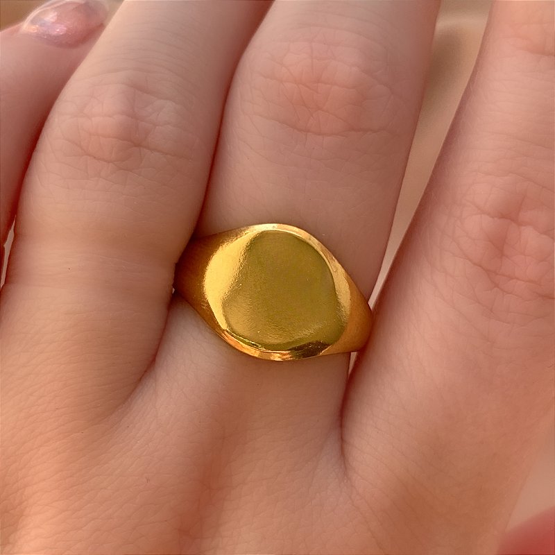 ANEL REGULÁVEL MONARCA DOURADO AÇO 316L PREMIUM⭐️