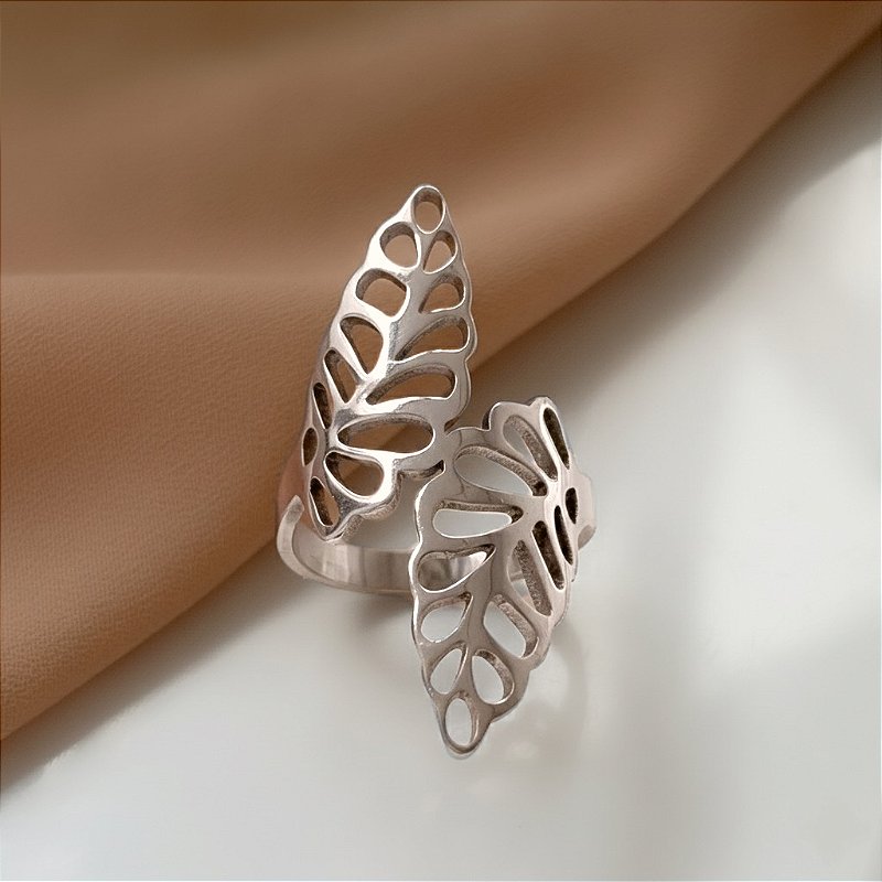 ANEL RAMINHOS VAZADOS CRUZADOS AÇO 316L⭐️