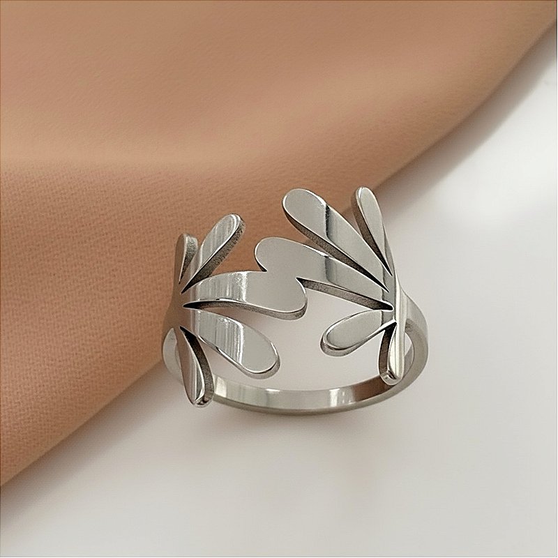 ANEL PÉTALAS LISAS AÇO 316L⭐️