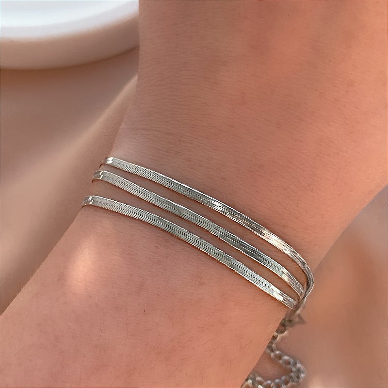 PULSEIRA TRIPLA FITA FINA PP AÇO 316L⭐️