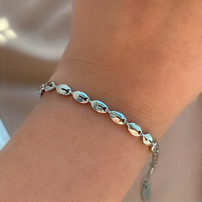 PULSEIRA CORRENTE DETALHES OVAIS AÇO 316L⭐️