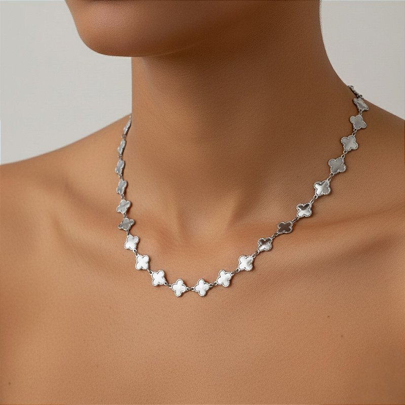 COLAR MINI TREVOS AÇO 316L⭐️