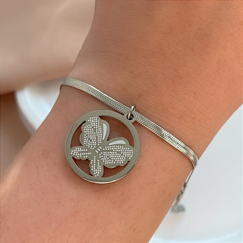 PULSEIRA FITA FINA BORBOLETA AÇO 316L⭐️