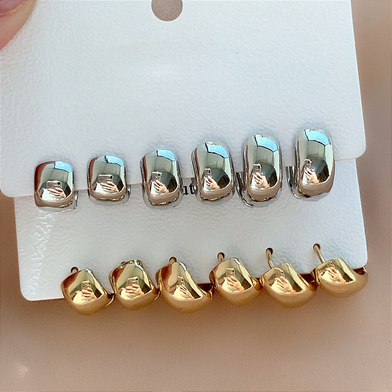 BRINCO KIT ARGOLINHAS LISAS BOLEADAS BIJU