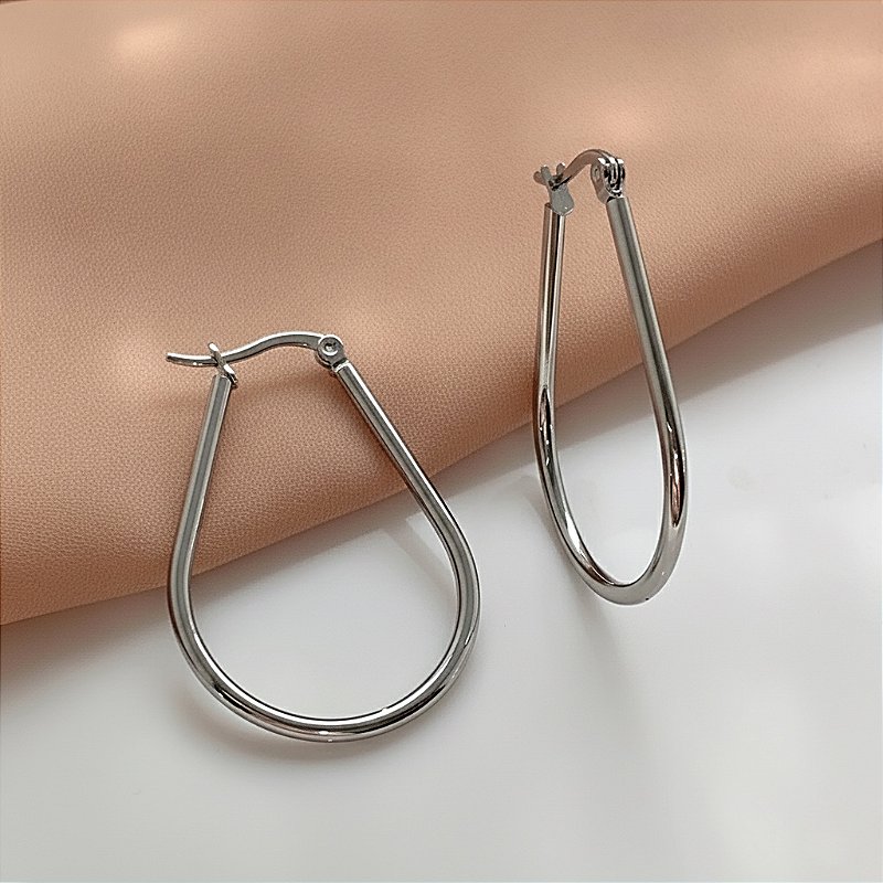 BRINCO ARGOLA GOTA FINA FECHO ITALIANO AÇO 316L⭐️