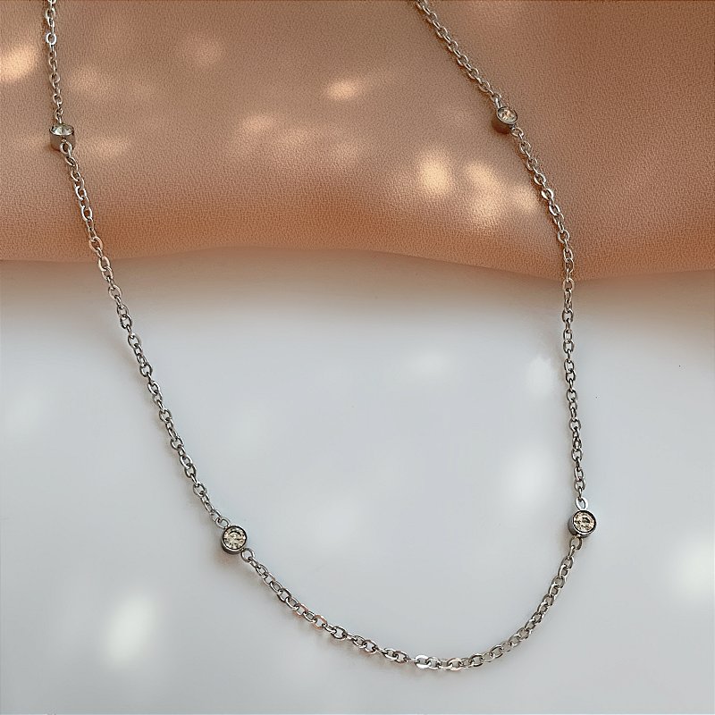 COLAR MINI PONTOS DE LUZ AÇO 316L⭐️