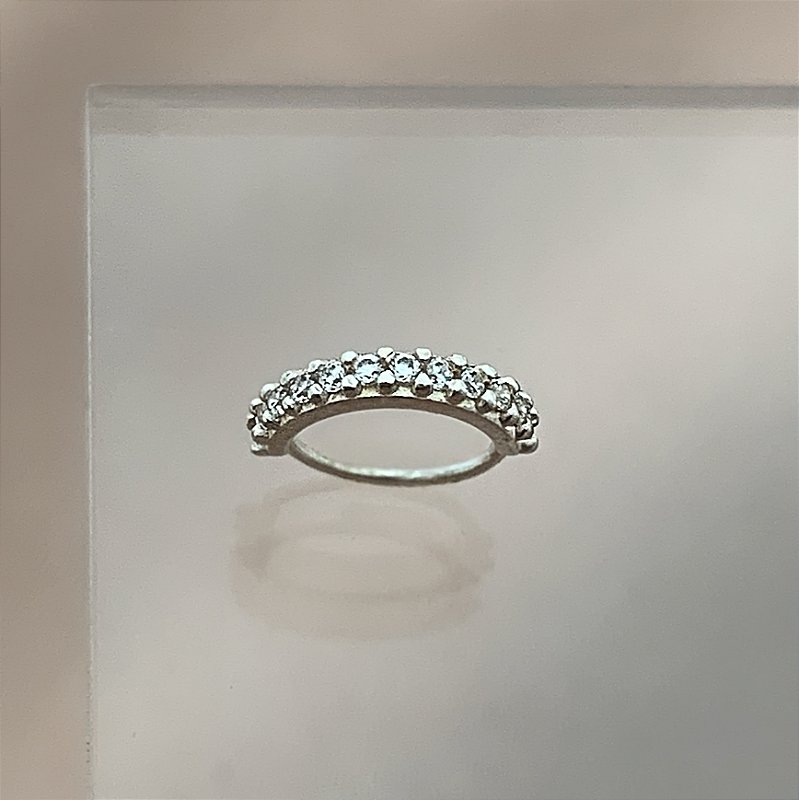 PIERCING NARIZ ARGOLA ZIRCÔNIAS PRATA 925 6MM SEMIJOIA PARA PERFURAÇÃO E ATUALIZAÇÃO ⭐️