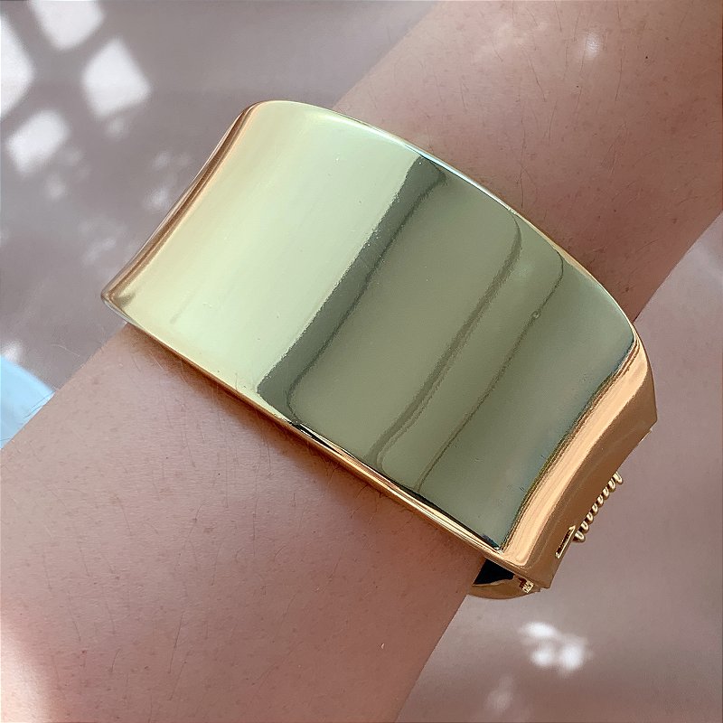 PULSEIRA / BRACELETE GROSSA LISA BIJU