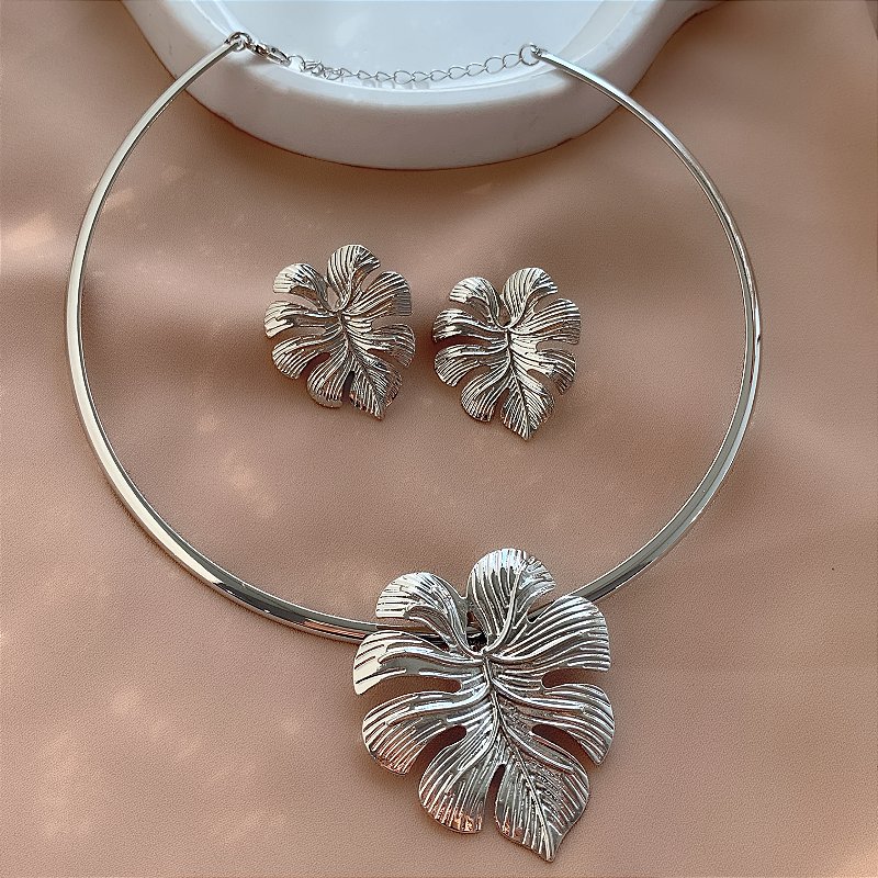 COLAR E BRINCO KIT ARO COSTELA DE ADÃO BIJU