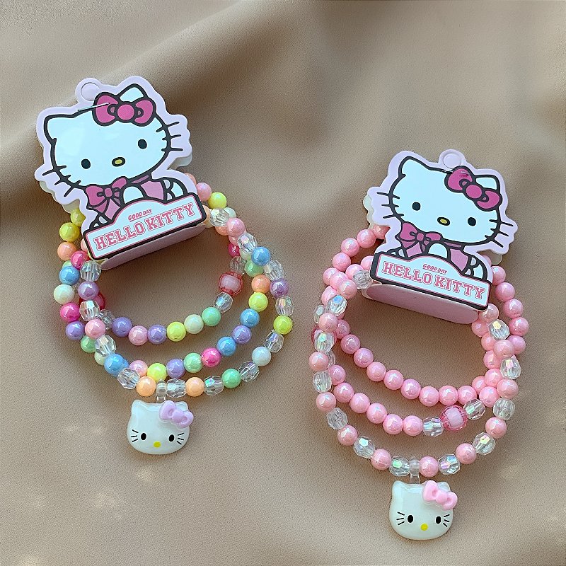 PULSEIRA KIT MIÇANGAS PINGENTE GATINHA BIJU