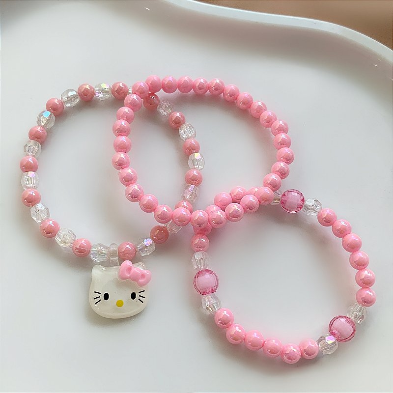 PULSEIRA KIT MIÇANGAS PINGENTE GATINHA BIJU