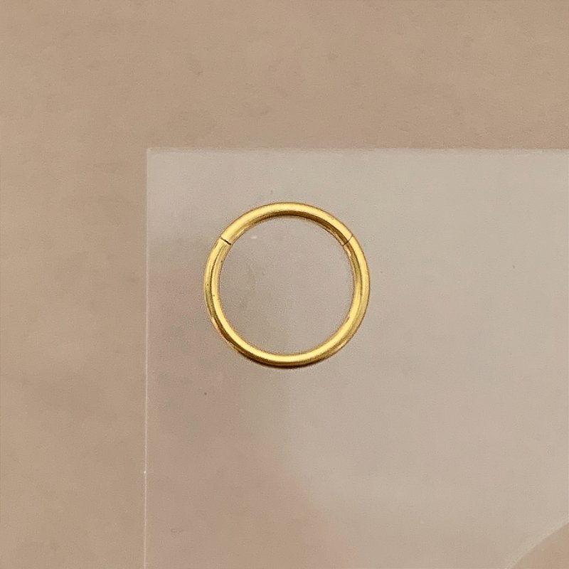 PIERCING CONCH / CARTILAGEM ARGOLA SEGMENTO 10MM AÇO 316L PVD GOLD SEMIJOIA PARA ATUALIZAÇÃO⭐️