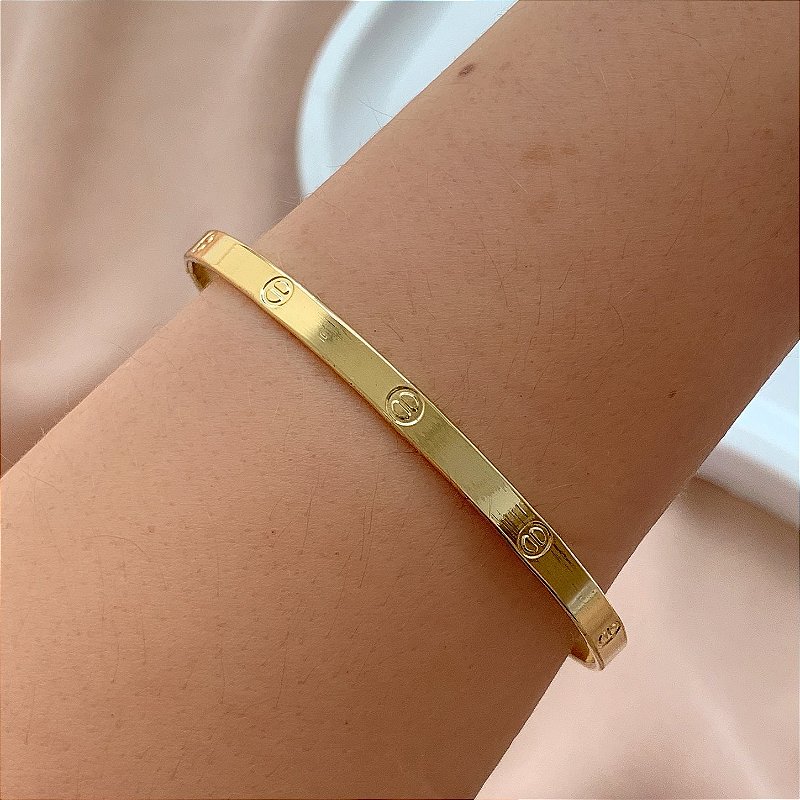 PULSEIRA INSPIRED CARTIER DOURADO AÇO 316L⭐️