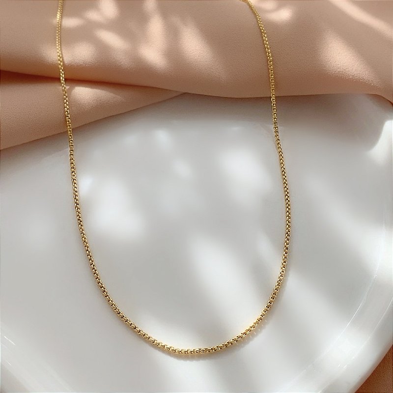 COLAR CORRENTE VENEZIANA ABAULADA DOURADA AÇO 316L⭐️