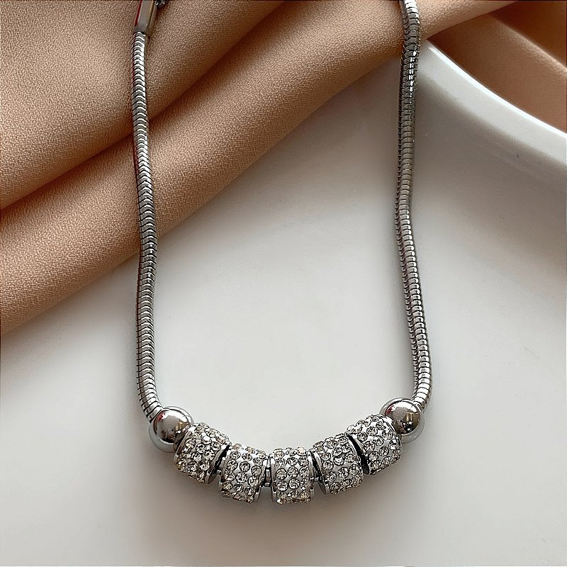 PULSEIRA RABO DE RATO BERLOQUES COM MINI ZIRCÔNIAS AÇO 316L⭐️
