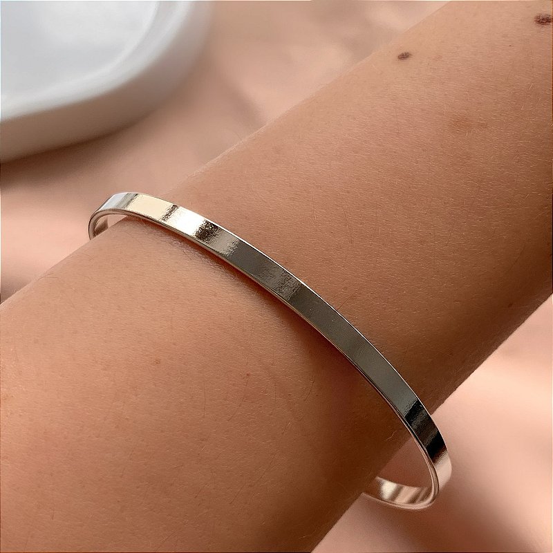 PULSEIRA BRACELETE FIO ACHATADO AÇO 316L⭐️