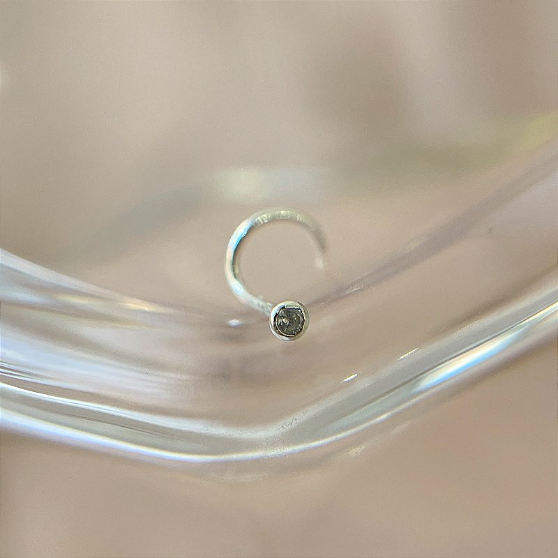 PIERCING NARIZ ANZOL ZIRCÔNIA PRATA 925 5MM SEMIJOIA PARA ATUALIZAÇÃO⭐️