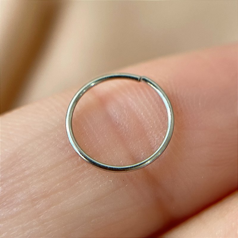 PIERCING ARGOLA NARIZ 8MM FOLHEADO A RÓDIO SEMIJOIA PARA ATUALIZAÇÃO⭐️