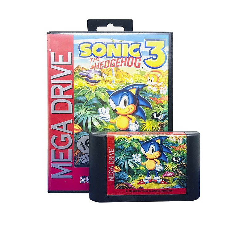 Jogo 3 in 1 Sonic Classics - Mega Drive - Sebo dos Games - 10 anos!