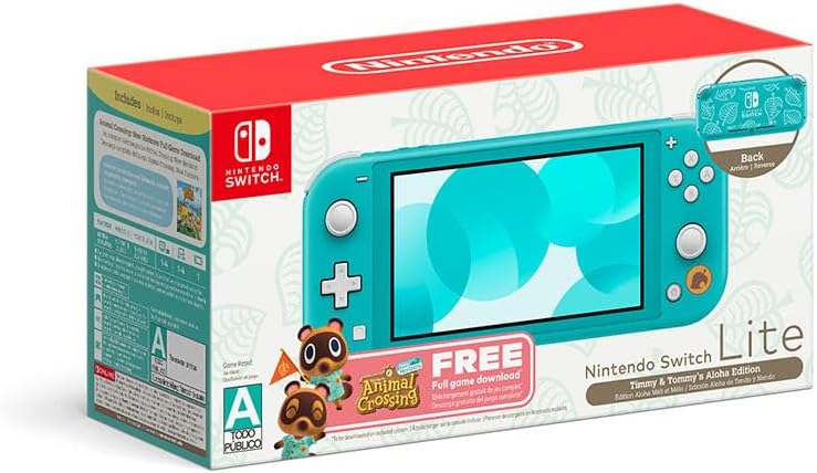Nintendo Switch TOMY Console Nintendo Switch Lite Azul Turquesa (Aloha de Timmy & Tommy