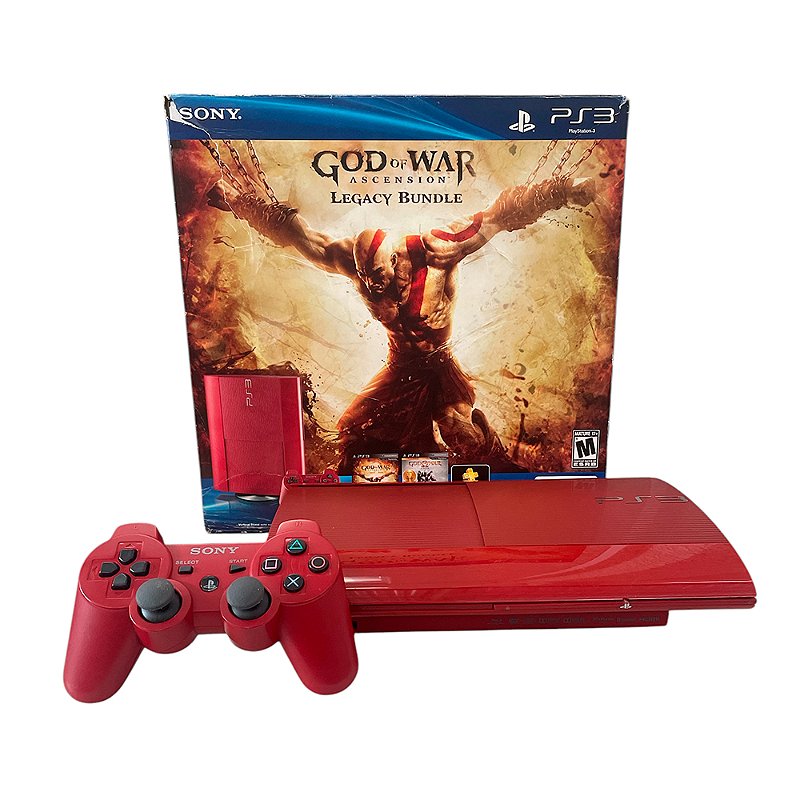 Console PlayStation 3 Super Slim Vermelho 500GB - Sony - MeuGameUsado