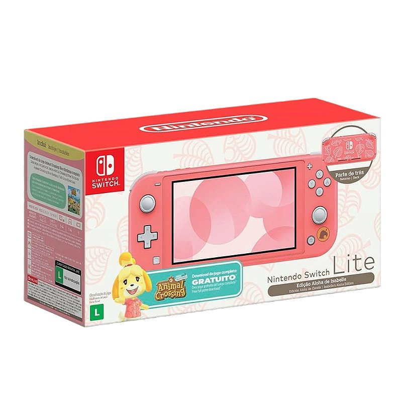Nintendo Switch - イズテル Console Nintendo Switch Lite Roxa (Edição Aloha De Isabelle