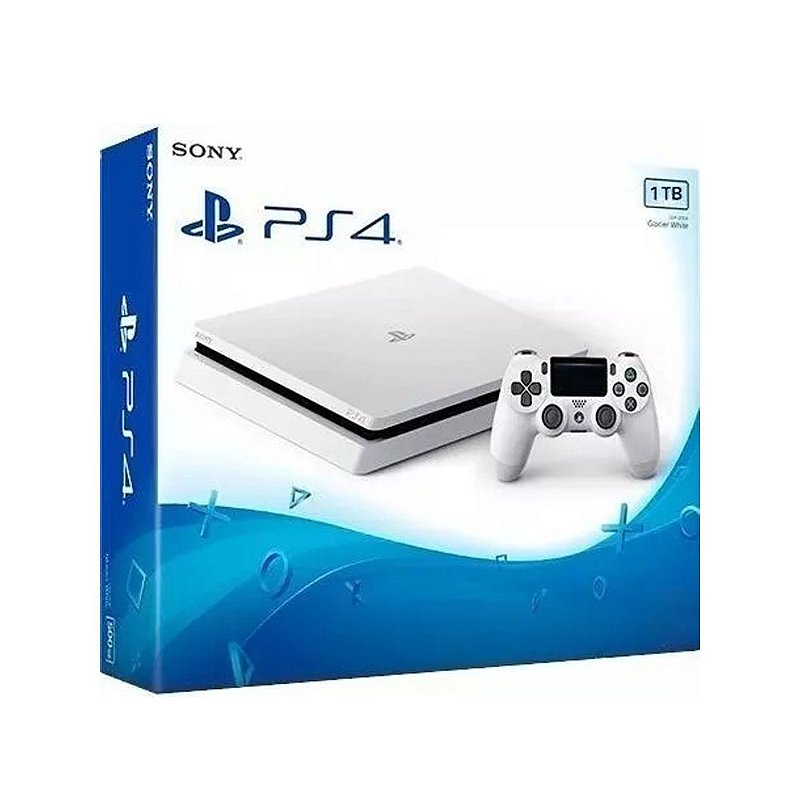 Console PlayStation 4 Slim 1TB Branco - Sony - MeuGameUsado