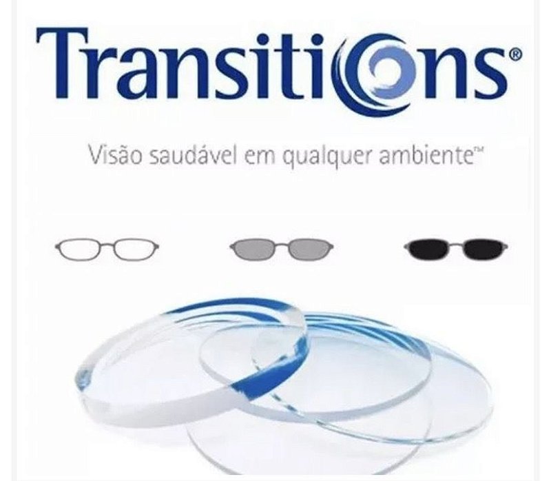 Transitions grau positivo CR39 Estilo4olhos