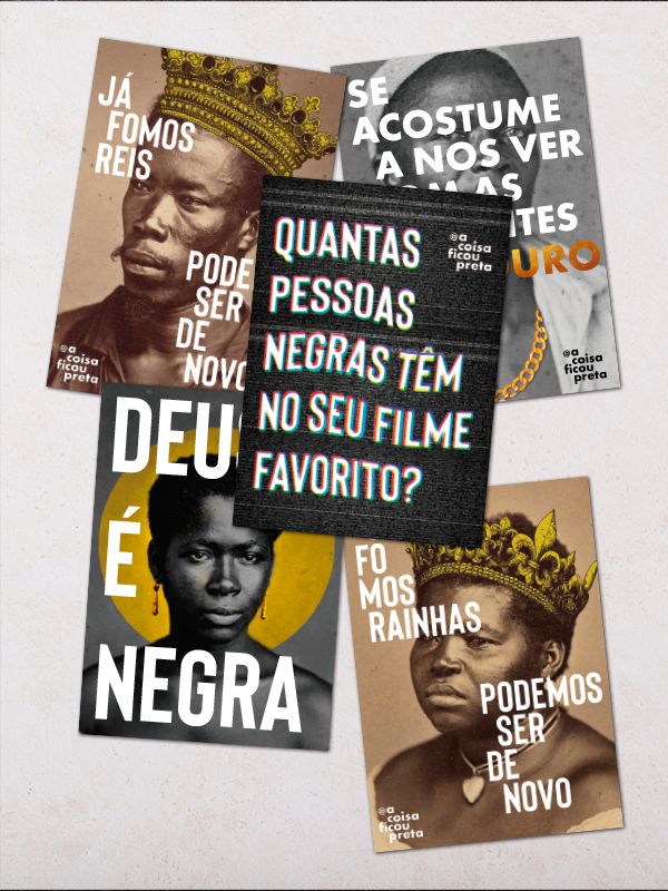 Stickers - A coisa ficou preta - A coisa ficou preta - Arte negra urbana
