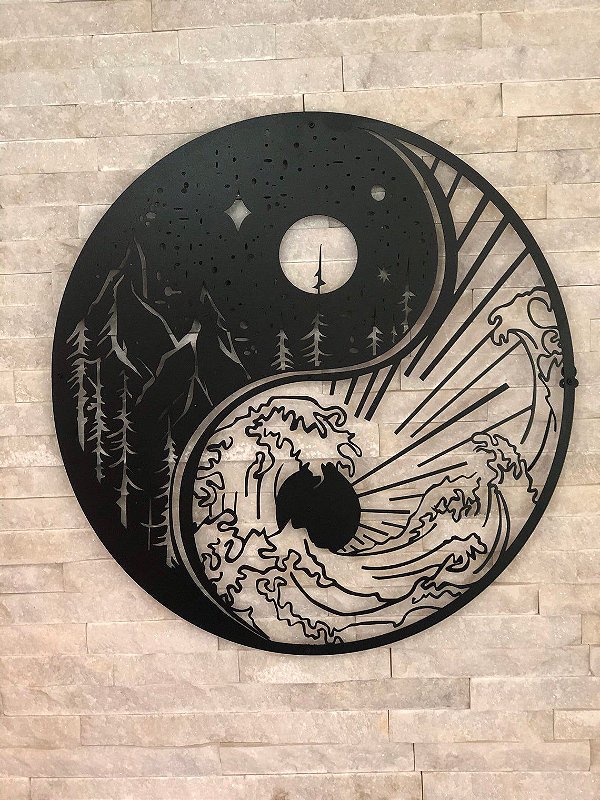 Yin Yang | Ondas & Montanhas - Toca das Mandalas Decoração